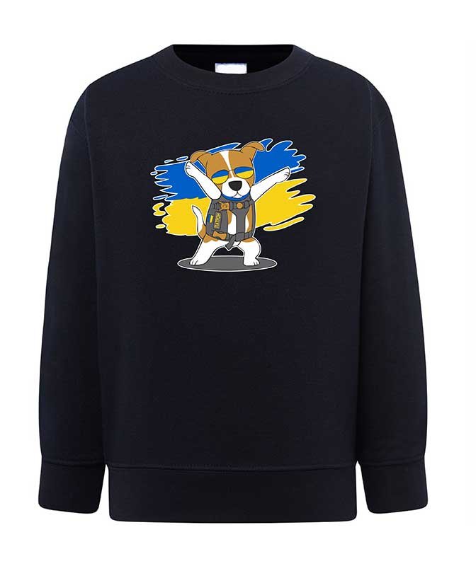 Patron dog sweatshirt (sweater) for boys, dark blue, 92/98cm