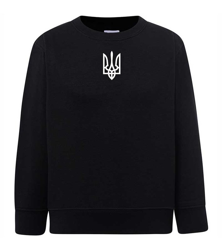 Trident white embroidered sweatshirt (sweater) for boys, black, 92/98cm